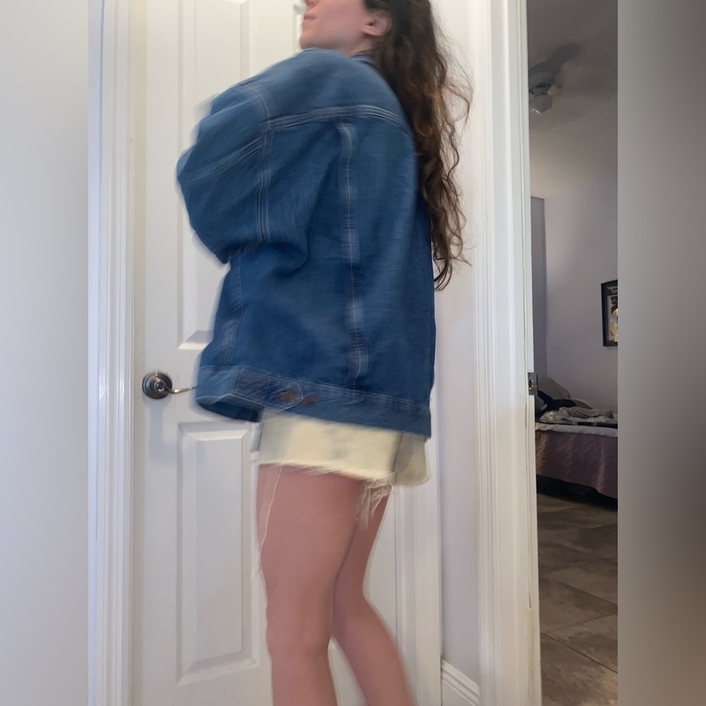 COPY - RARE AUTHENTIC CALVIN KLEIN 80s trucker jacket ladies oversized xl RARE … - Picture 15 of 16